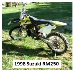 1998 Suzuki RM250 dirt bike