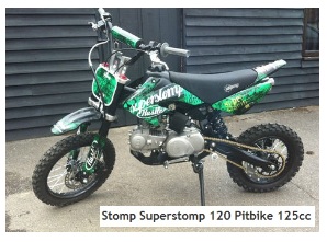 2011 Stomp Superstomp 120 Pitbike with a 125cc engine 