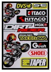 Custom Motocross Decals for minibikes