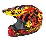 FLY Kinetic dirt bike Graffiti MX Helmet