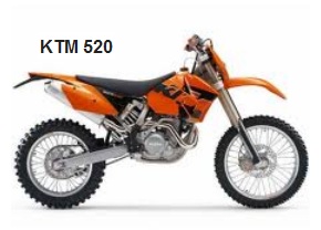 the KTM 520 motocross dirtbike