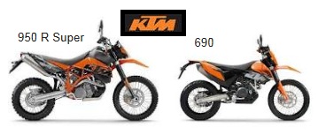 KTM enduros 690 and 950R super enduro KTM enduros 690 and 950R super enduro