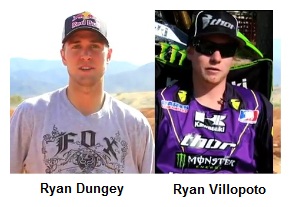 Ryan Dungey and Ryan Villopoto dirtbike giants