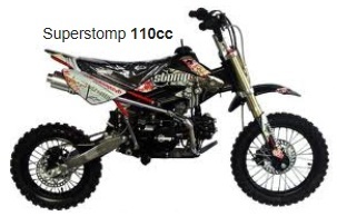 Superstomp 110 cc pitbike minibike