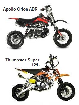 Thumpstar Super 125cc and the Apollos Orion ADR