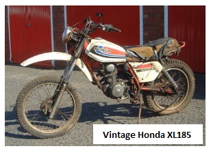 Vintage Honda XL185 barn find motocross bike 