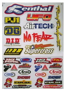 dirt bike motocross decal sticker sheet