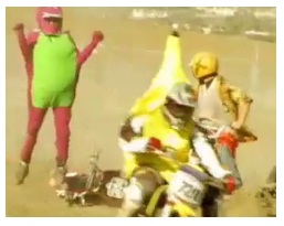 fancy dress mini moto race vid