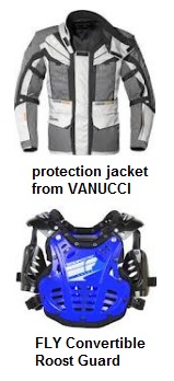 full body protection jacket from VANUCCI and a FLY Convertible Roost Guard