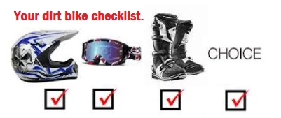 have a dirt bike checklist of accessories to buy