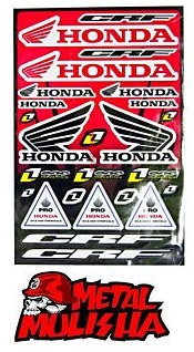 honda pit bike motocross decals stickers