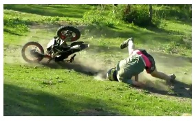 mini dirt bike crash accident