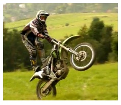 motocross dirtbike wheelie on a motorbike