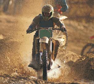 motocross racing with Honda