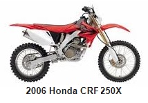 the 2006 Honda CRF 250 motocross bike