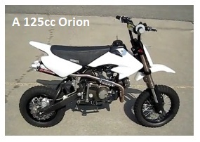 the orion 125cc pit bike modified