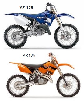 the yamaha YZ125 and the KTM-SX125