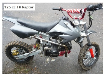 125cc TK raptor pit bike