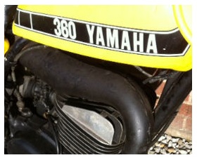 1973 YAMAHA 360 YZ tank dirt bike graphic