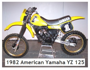 old Yamaha dirt bikes a 1982 american yamaha YZ125 motocross bike 