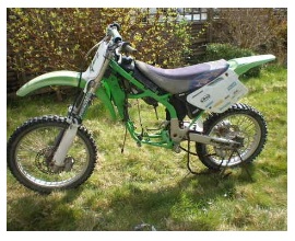 1996 kawasaki kx125 dirt bike with the engine removed 