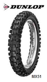 Dunlops premium MX51 FMX dirt bike tires