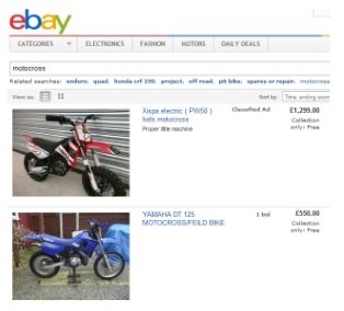 Ebay has plenty of used dirtbikes and motocross bikes for sale