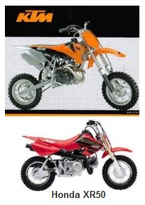 KTM Pro 50 and the 2001 Honda XR50