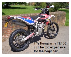 The Husqvarna TE450 can be too expensive for the beginner 