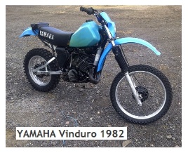 classic YAMAHA Vinduro 1982 motocross dirtbike 