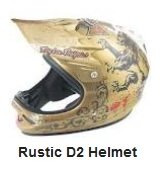 a D2 Composite Rustic Helmet for pit bikes