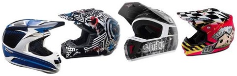 more pit bike and motorcross helmets