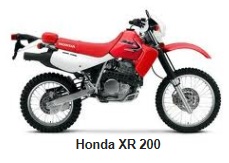 the honda XR 200 dirt bike