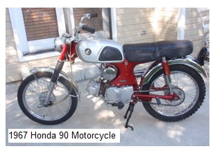 vintage 1967 Honda CL90 motocross bike