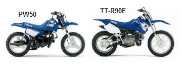 yamaha PW50 and TT-R90E dirt bikes yamaha PW50 and TT-R90E dirt bikes
