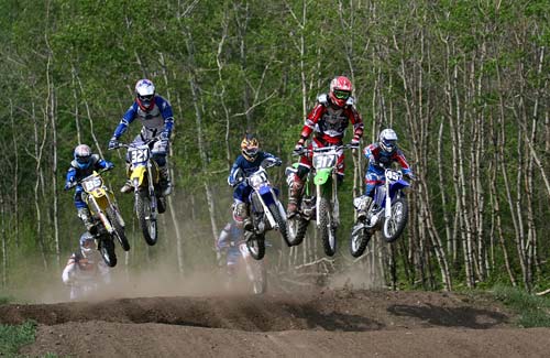 Honda motocross racing